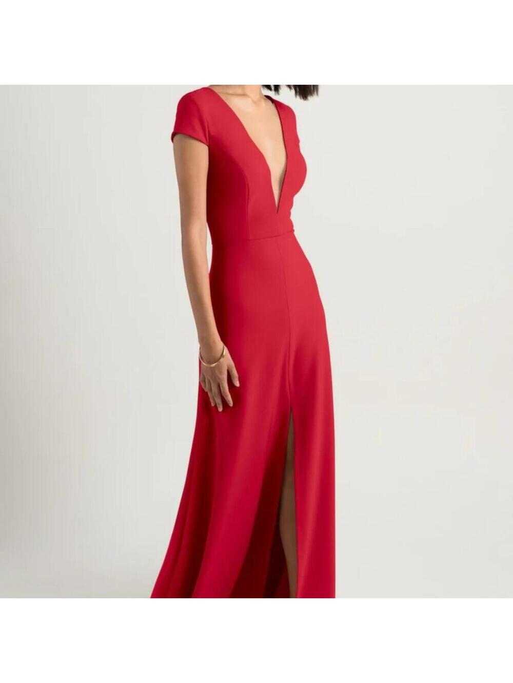 Jenny Yoo Cara Bridesmaids Dress in Red